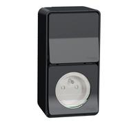 Schneider Electric Prise électrique, Gris, 2 prises