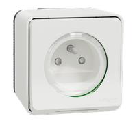Mureva Styl - Prise de courant 2P+T - saillie - IP55 IK08 - connex auto - blanc - SCHNEIDER ELECTRIC - MUR39030