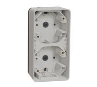Schneider Electric - Boîte 2 postes verticale Mureva Styl IP55 IK07 en saillie blanc