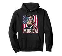 Murica 4th of July Lincoln American Flag Lunettes de Soleil rétro Sweat à Capuche