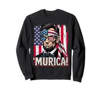 Murica 4th of July Lincoln American Flag Lunettes de Soleil rétro Sweatshirt