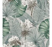 DUTCH WALLCOVERINGS Papier peint Eden Gris et vert clair - 53cm x 10m Gris G