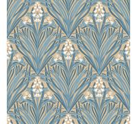 Muriva – Papier peint Élégance Campanule M66104 – Vinyle géométrique floral Ocre