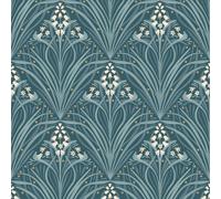 Muriva Élégance Campanule Peint Géométrique Floral Luxe Vinyle Vert M66114