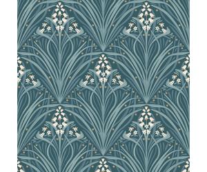 Muriva Élégance Campanule Peint Géométrique Floral Luxe Vinyle Vert M66114