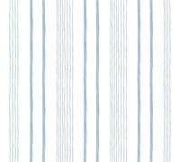 Muriva My Kingdom M33311 Papier peint à rayures bleu marine - Revêtement mural doux à rayures aquarelle - Papier non tissé de luxe pour crèches, salles de jeux et chambres d'enfants - Coller le mur