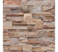 MURIVA Papier peint Grand Ardoise Naturel J274-08 Texturé Effet brique Marron/Gris