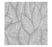 Muriva - Papier peint "Denver", motif de feuilles AG3340 (10 m x 53 cm) (Gris)