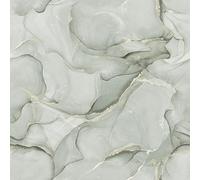 Muriva Papier peint effet marbre Elysian aux couleurs neutres subtiles pour salon, chambre à coucher, couloir - Papier peint décoratif de luxe - Vert/Or 212513
