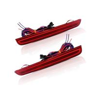 MURKKD Feux de position latéraux avant/arrière, réflecteur pare-chocs arrière, feu freinage et antibrouillard compatibles avec la Dodge Challenger 2015 plus(Red Lens)