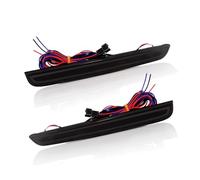 MURKKD Feux de position latéraux avant/arrière, réflecteur pare-chocs arrière, feu freinage et antibrouillard compatibles avec la Dodge Challenger 2015 plus(Smoked Lens)