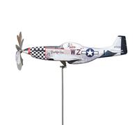 Murman Girouette D'avion - Girouette En Métal De Jardin Exterieur | Girouette D'avion En Métal | Moulin À Vent Pour Décoration De Pelouse Cour Et Jardin 35x18x9cm