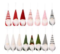 Murman GNOME De Noël Lot De 3 Nains De Noël Décoration À Suspendre pour Arbre De Noël, Lutin en Peluche Elfes Noël Faits À La Main, Lutin De Noël en Forme De GNOME, Pendentifs De sans Visage De Noël