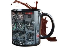 Murman Tasse Pilote Cadeau, Tasse À Café Amusante En Céramique Édition Pilote, Tasses À Café De Tableau De Bord D'avion, Tasses En Céramique Fantaisie Pour Thé, Jus, Lait, Cappuccino, Cacao