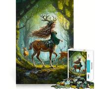 Murmures dans la forêt Sauvage Puzzle de 1000 pièces pour Adolescents Jeu Stimulant Le Cerveau Emboîtement précis sans espaces Activité relaxante en Groupe à l'intérieur (50x75cm)