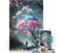 Murmures de Bonheur aux Prunes Puzzles de 1000 pièces pour Adultes Jeu de Quiz Activités Amusantes à la Maison, Cadeaux d'anniversaire, Cadeaux de Voyage, 38x26cm