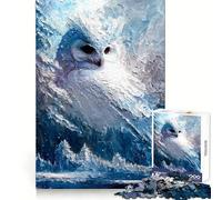 Murmures de la Chouette d'hiver Puzzle de 1000 pièces pour Adultes Mémoire aiguisée Évasion sereine Bords Nets (50x75cm)