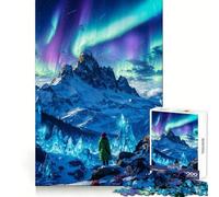 Murmures de l'aurore boréale Puzzle de 1000 pièces pour Adultes Exercice cérébral Évasion relaxante Découpe de précision Cadeau de Noël idéal (50x75cm)