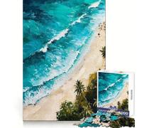 Murmures des Vagues pour Adultes Puzzle de 1000 pièces Exercice cérébral Évasion reposante Découpe de précision Cadeau de Noël idéal (38x26cm)