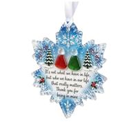 Murmures d'hiver de la mer Ornement Suspendu en Forme de Flocon Neige en Verre mer Lustres pour Salon (One Size)