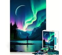 Murmures du Nord Puzzle de 1000 pièces pour Adolescents Jeu de réflexion Amusant Taille Uniforme Pièces précises Activité relaxante en Groupe à l'intérieur (38x26cm)
