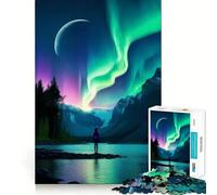 Murmures du Nord Puzzle de 1000 pièces pour Adolescents Stimulation mentale Activité de découpage de Haute précision et de détente (38x52cm)