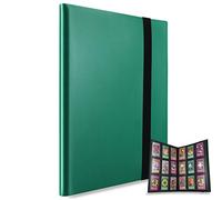 MUROAD Album de collection premium 9 poches, album de cartes à collectionner avec capacité de 360 cartes, porte-cartes pour Pokemon, YuGiOh, etc. (vert)