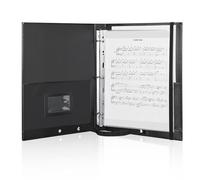 MUROAD Dossier de chœur de qualité supérieure, 21,6 x 27,9 cm, en polyuréthane avec dragonne et sangle de rétention interne, classeur de choeur à 3 anneaux pour musicien, chanteur, performance sur