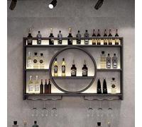 Muroir à vin monté, Porte-vides Libres Debout, Porte-Verre à vin, Porte-Exposition à vin Mural en métal Moderne, étagère de Bar, Porte-Verre à vin Suspendu, étagères de Rangement, pour la Maison, Le