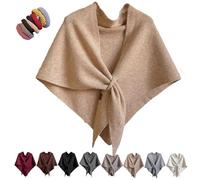 Murou Fashion Shawl,Triangle Shawl Scarf,Women'S Solid Color Scarf,Casual Soft Comfortable Shawls,For Daily Wear (Khaki, SIZE)