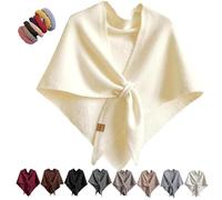 Murou Fashion Shawl,Triangle Shawl Scarf,Women'S Solid Color Scarf,Casual Soft Comfortable Shawls,For Daily Wear (White, SIZE)