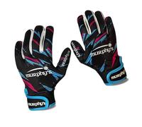 MURPHY Gants de Joueur de Football gaélique pour Enfants, Latex de qualité supérieure, adhérence supérieure GAA, Design Durable et Respirant, Fermeture Auto-agrippante, Noir, Bleu Rose, 6 - Moins de