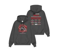 MURQ BM 2025 World Tour Hello Monsters Sweat à Capuche BABY-MON-S7ER Soutien imprimé Merch Chemise en Coton(Gray,S)