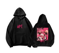 MURQ RO-SE Album APT Hoodie 2024 Blink Support imprimé Merch Sweat Coton Style étoile Chemise Hauts(Black,M)