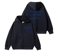 MURQ Sweat À Capuche Blue Valentine Album 2025 Sweat-Shirt Imprimé De Soutien(1 Black Velvet,4XL)