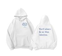 MURQ Sweat À Capuche Blue Valentine Album 2025 Sweat-Shirt Imprimé De Soutien(2 White Velvet,XL)