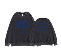 MURQ Sweat À Capuche Blue Valentine Album 2025 Sweat-Shirt Imprimé De Soutien(4 Washed Black Velvet,M)