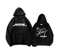 MURQ Sweat à Capuche JI-SOO Album AMORTAGE 2025 Support Imprimé Merch Sweat-Shirt Coton Unisexe Chemises(Black,S)