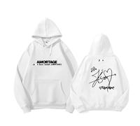 MURQ Sweat à Capuche JI-SOO Album AMORTAGE 2025 Support Imprimé Merch Sweat-Shirt Coton Unisexe Chemises(White,S)