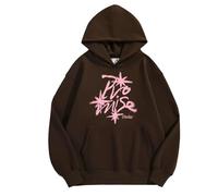 MURQ Sweat à Capuche T ACT Promise 2025 World Tour en Coton imprimé(Brown 1- Fleece,L)