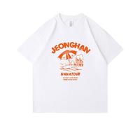 MURQ T-Shirt Seventeen Nana Tour T-Shirt de Soutien imprimé T-Shirt surdimensionné en Coton T-Shirts Unisexes for Les Fans(JEONGHAN-White,XL)