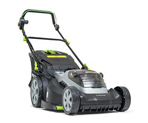 Murray 2x18V (36V) Tondeuse à gazon Lithium-Ion 44 cm de largeur de coupe IQ18WM44, Powered by Briggs & Stratton, jusqu'à 640 m2, comprenant 2 batteries 5 Ah et un double chargeur, garantie 5 ans.