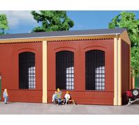 Murs En Brique Rouge Avec Fenêtres Industrielles OO/HO Échelle Auhagen 80503