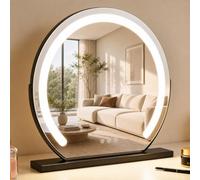 Mursche Miroir de Maquillage avec éclairage Hollywood - 40 × 35 cm - LED | Miroir de vanité - Petit miroir cosmétique avec lumière - 3 modes - Noir tactile - Intensité variable