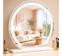 Mursche Miroir de Maquillage Hollywood avec éclairage - 40 × 35 cm - LED | Petit miroir cosmétique avec lumière - Miroir de table de vanité - 3 modes - Blanc tactile - Intensité variable