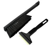 Murska Grattoir à glace pour voiture avec balai, grattoir à glace en laiton avec brosse à neige, balai d'hiver pour pare-brise de voiture - Brosse à neige de voiture (lot L & P A055 + A059 noir)