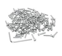 Murtenze Lot de 100 vis à tête hexagonale M2 x 10 mm en acier inoxydable, DIN912, pas de filetage 0,4 mm