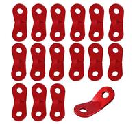 Murtenze Lot de 16 tendeurs de tente en alliage d'aluminium, ajusteurs de corde en métal, boucles de corde à vent, ajusteur de cordon pour tente, pique-nique, camping en plein air, randonnée, rouge