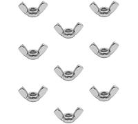 Murtenze Lot de 20 écrous papillon M4 en acier inoxydable, pièces de fixation, vis Hurricanes, vis torsadées à la main, écrous papillon argentés