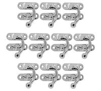 Murtenze Lot de 30 loquets antiques épais avec vis pour boîte à bijoux, cadeau, boîte en bois (argenté)